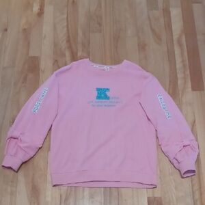 Pink Graphic Sweatshirt Size 10-12